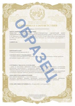 Образец Сертификат СТО 01.064.00220722.2-2020 Ленинск-Кузнецкий Сертификат СТО 01.064.00220722.2-2020 